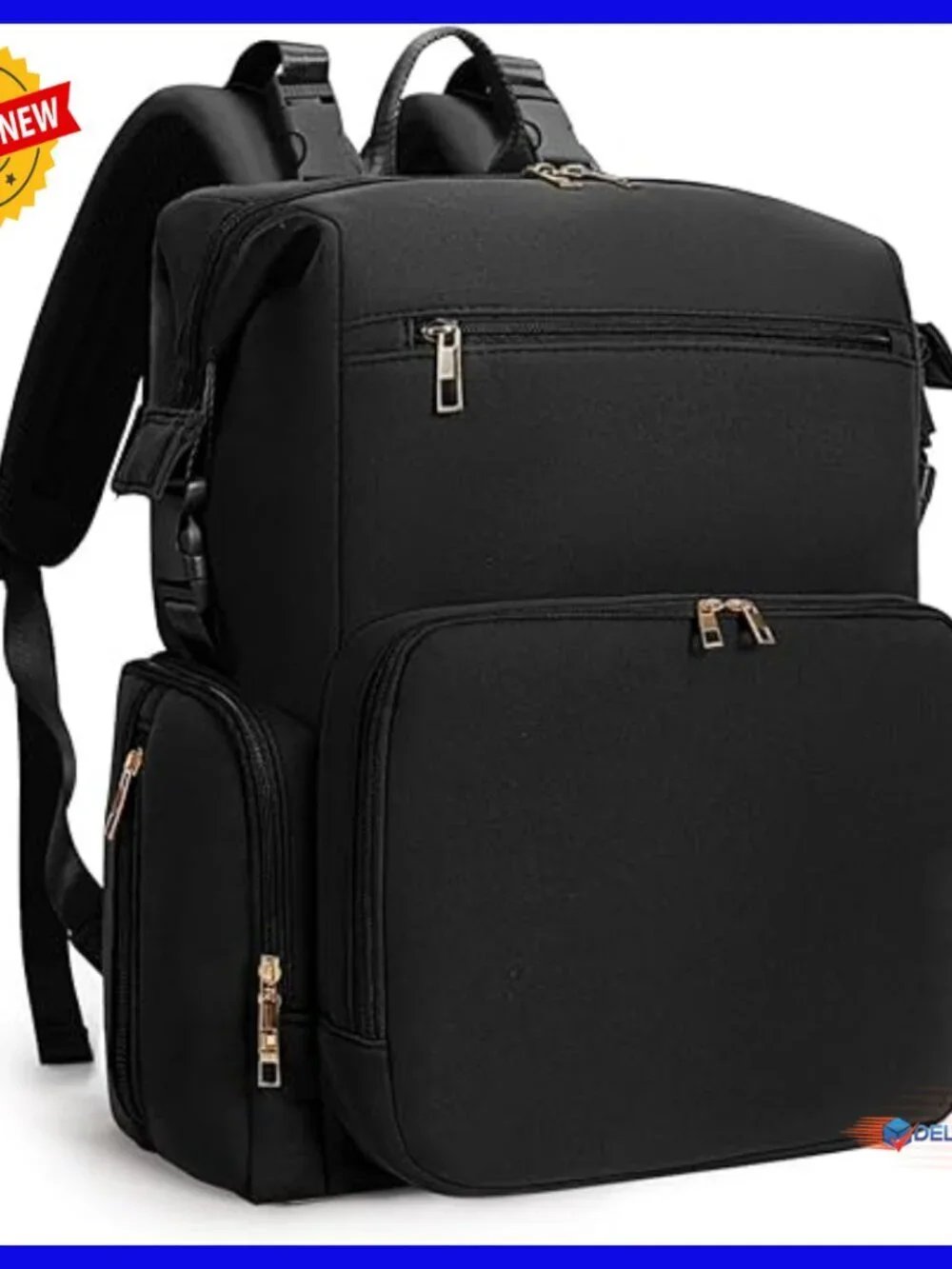 Large Waterproof Neoprene Diaper Backpack with Insulated Pockets Changing Pad